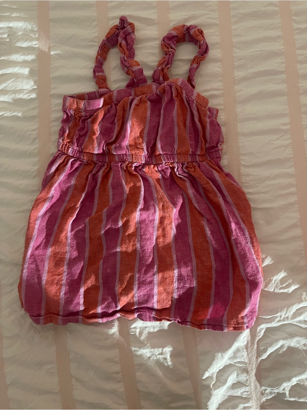 Carter's Pink and Orange Striped Sundress Tank